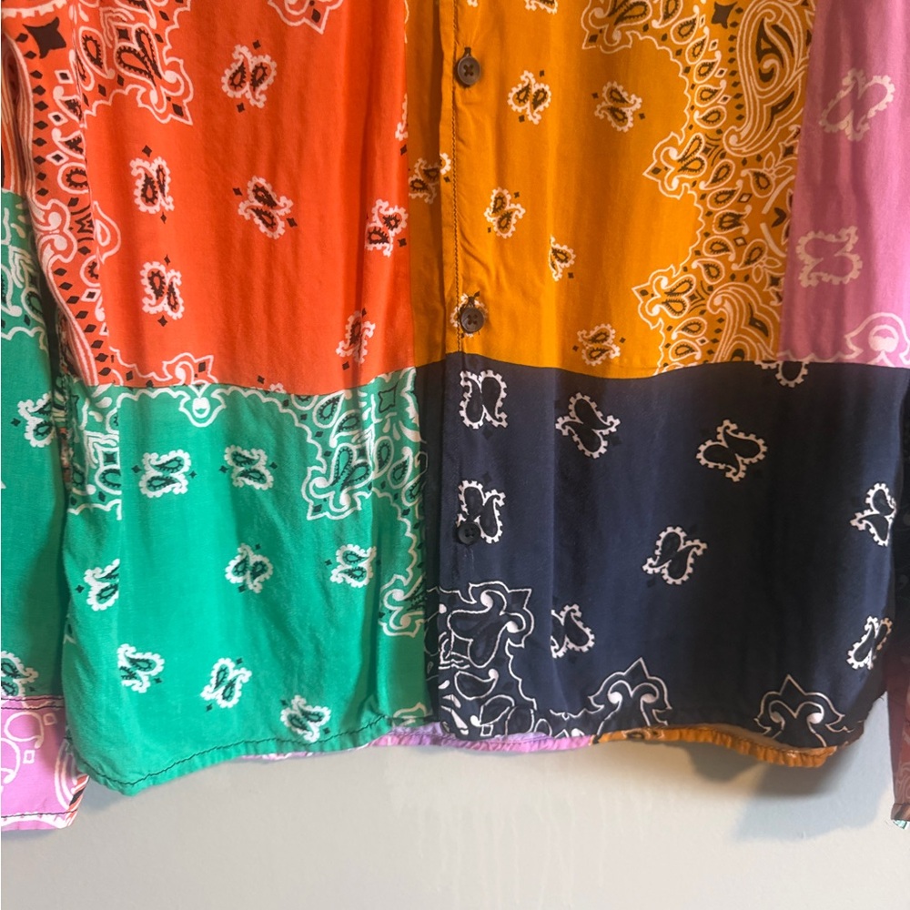 Sun + Stone Multicolor Patchwork Paisley Bandana … - image 3